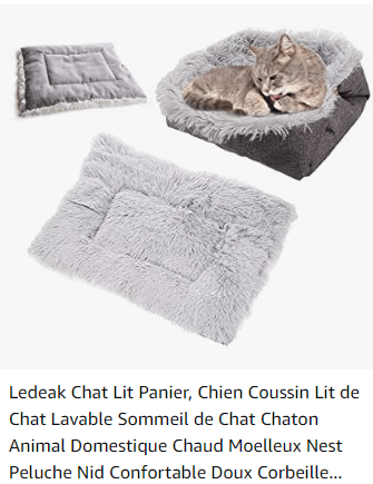 Lit Panier, Chien Coussin Lit de Chat Lavable Sommeil de Chat Chaton Animal Domestique Chaud Moelleux Nest Peluche Nid Confortable Doux Corbeille Canapé Maison